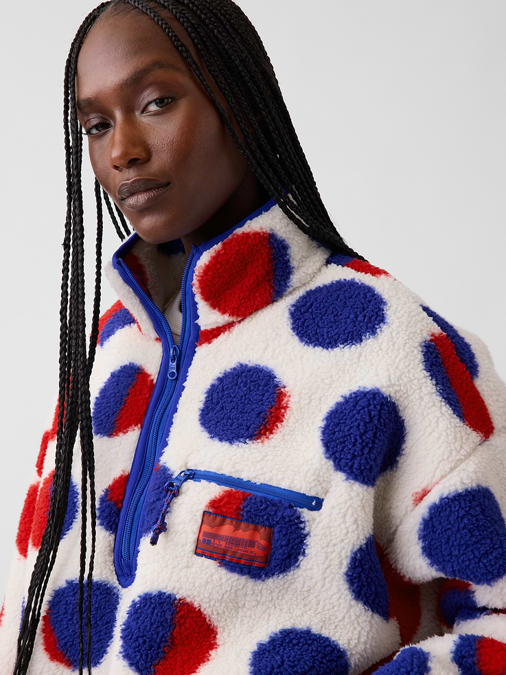 Image 5 of 10, Gap | Lichtenstein | Whitney | Cathedral #2 Quarter-Zip Sherpa Pullover