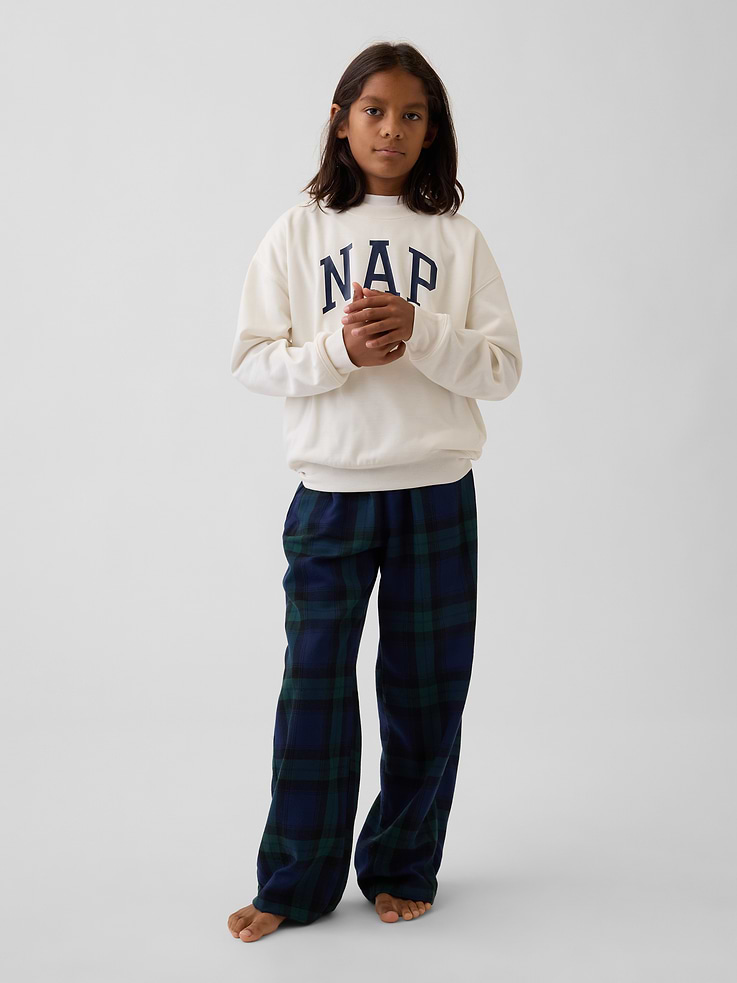Image 3 of 6, Kids Recycled NAP Logo PJ Sweatshirt