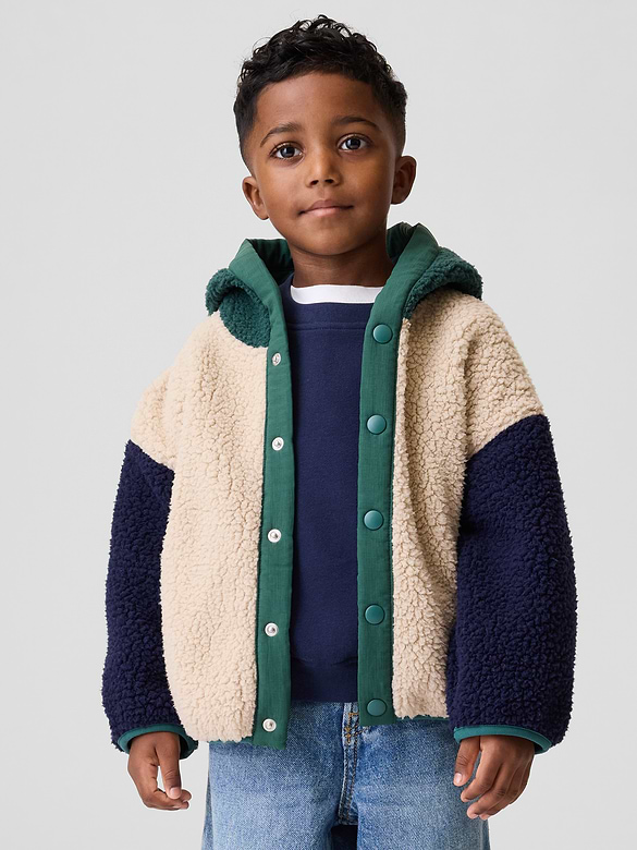 Baby & Toddler Hooded Sherpa Jacket