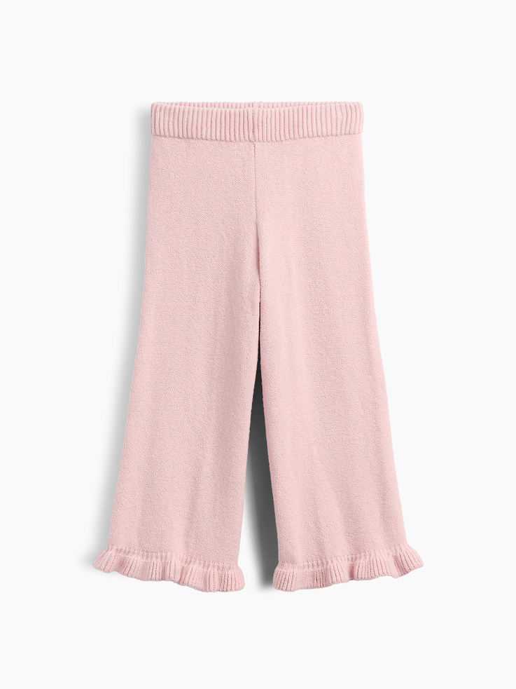 Image 2 of 4, CashSoft Ruffle Wide-Leg Pants