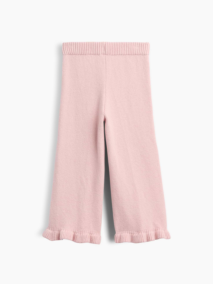 Image 3 of 4, CashSoft Ruffle Wide-Leg Pants