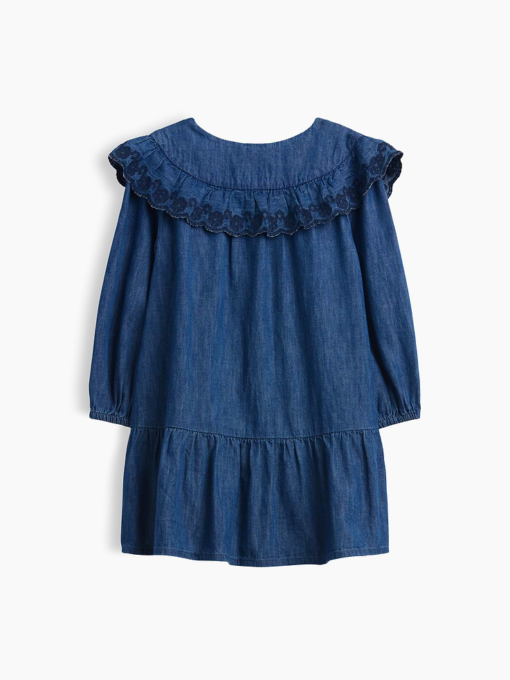 Image 2 of 2, Baby & Toddler Denim Drop-Waist Dress