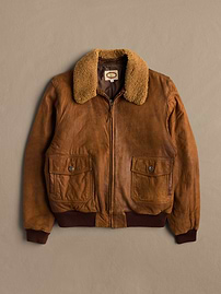 Archive Leather Shearling Jacket Men's Size 44 | Banana Republic