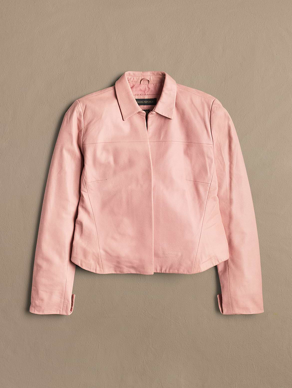 Archive Cropped Leather Jacket Women Size S