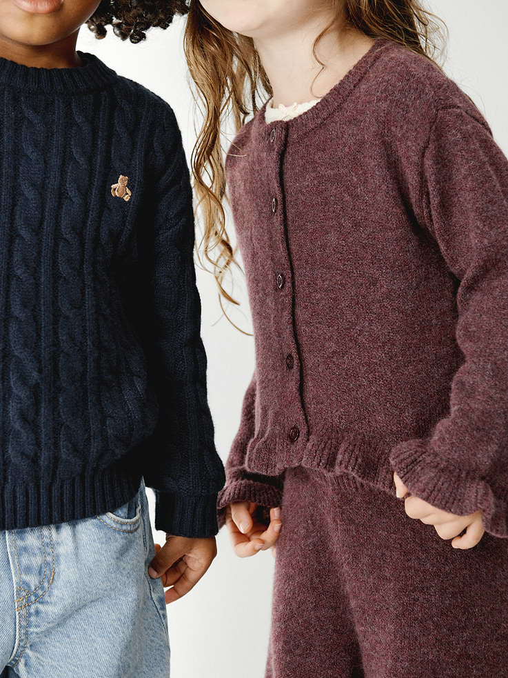 Image 5 of 5, Baby & Toddler CashSoft Cable-Knit Sweater