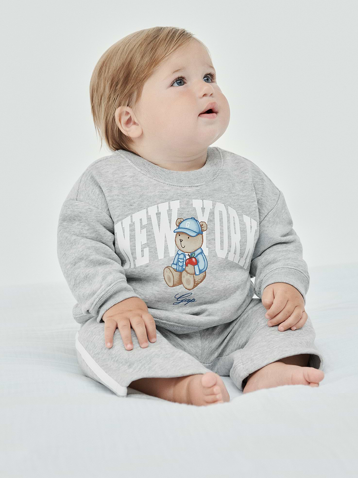 Image 4 of 4, Baby VintageSoft Brannan Bear Sweat Set
