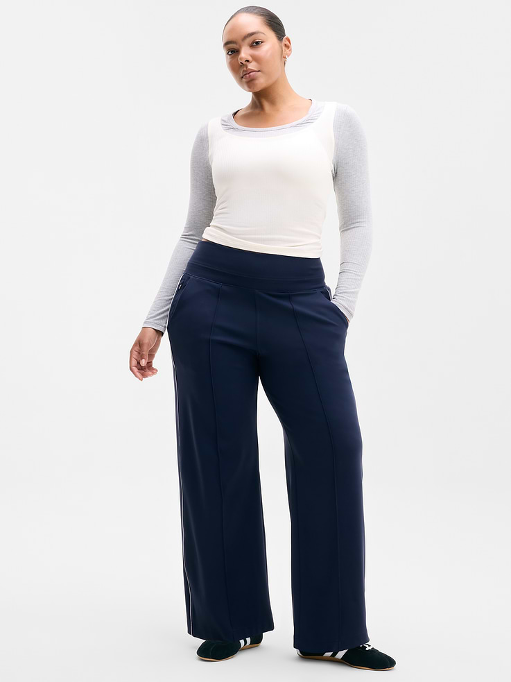 Image 5 of 6, Venice High Rise Track Stripe Wide Leg Pant