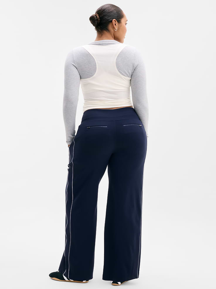 Image 6 of 6, Venice High Rise Track Stripe Wide Leg Pant