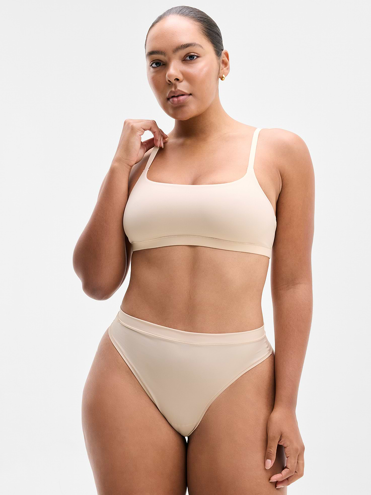 Image 4 of 5, BodyMove High Rise Thong Underwear 3-Pack