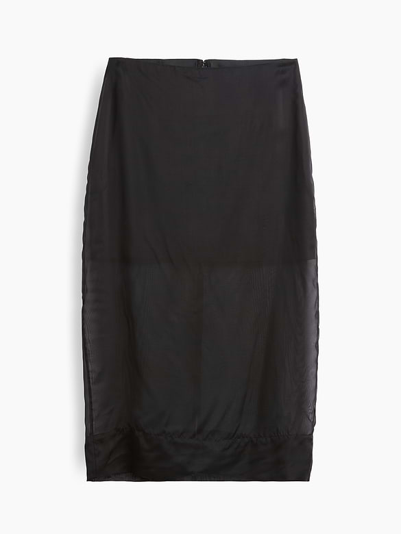 Sheer Organza Maxi Skirt
