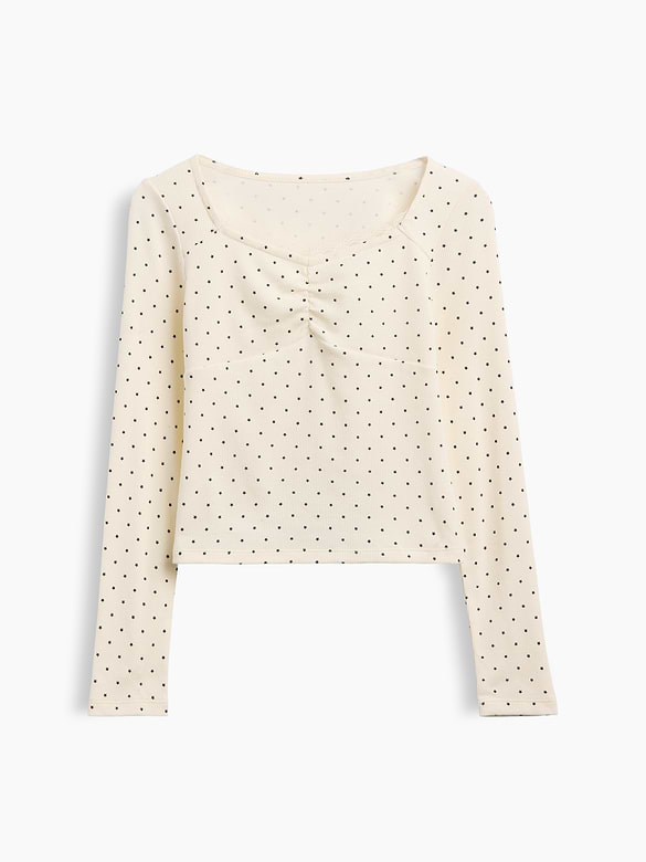 Kids Lace-Trim Sweetheart Rib T-Shirt