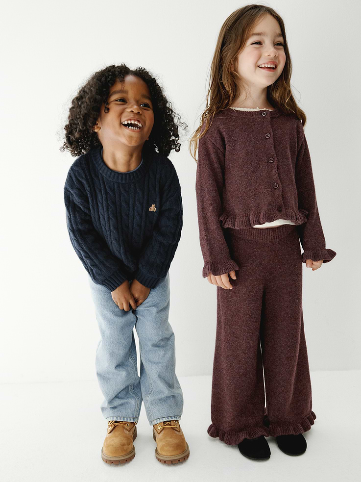Image 5 of 5, Baby & Toddler CashSoft Ruffle Wide-Leg Pants