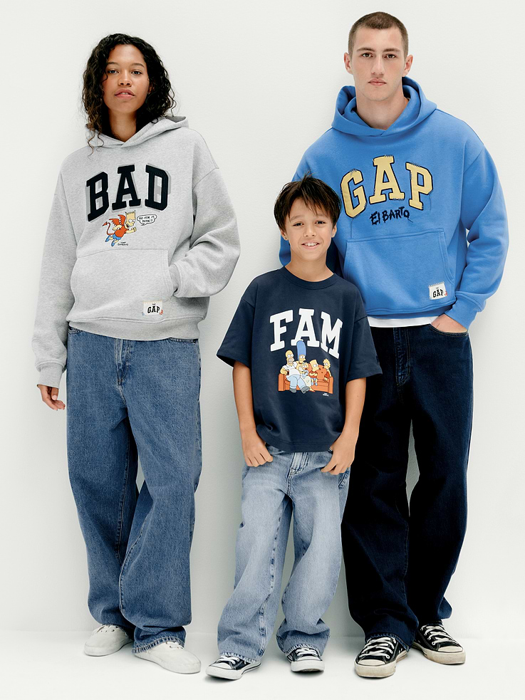 Image 7 of 7, Kids The Simpsons FAM Logo T-Shirt