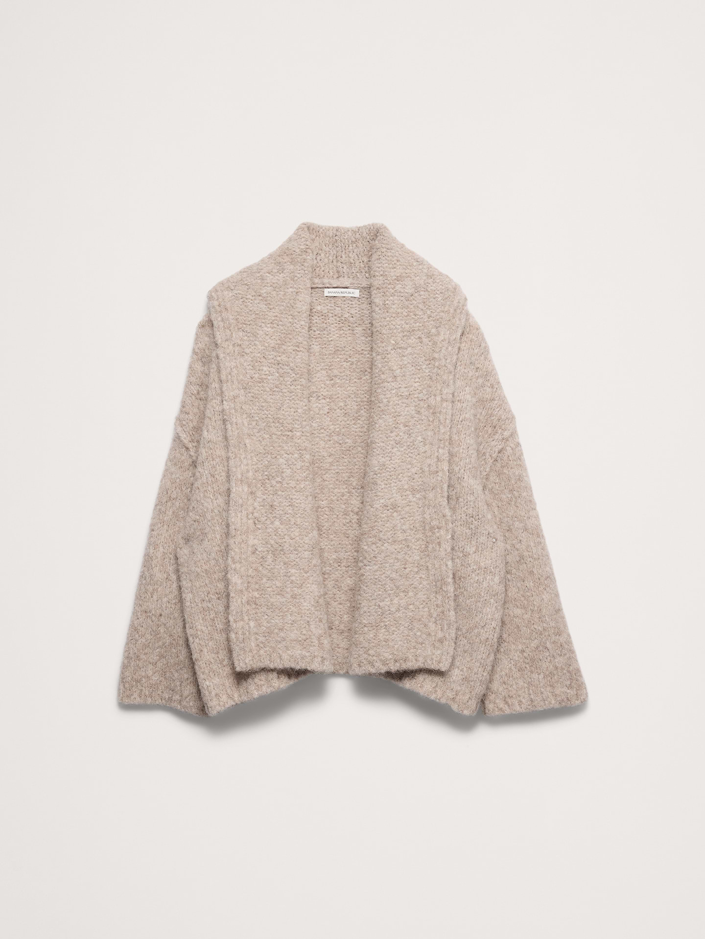 Image 5 of 6, Italian Alpaca-Blend Open Cardigan