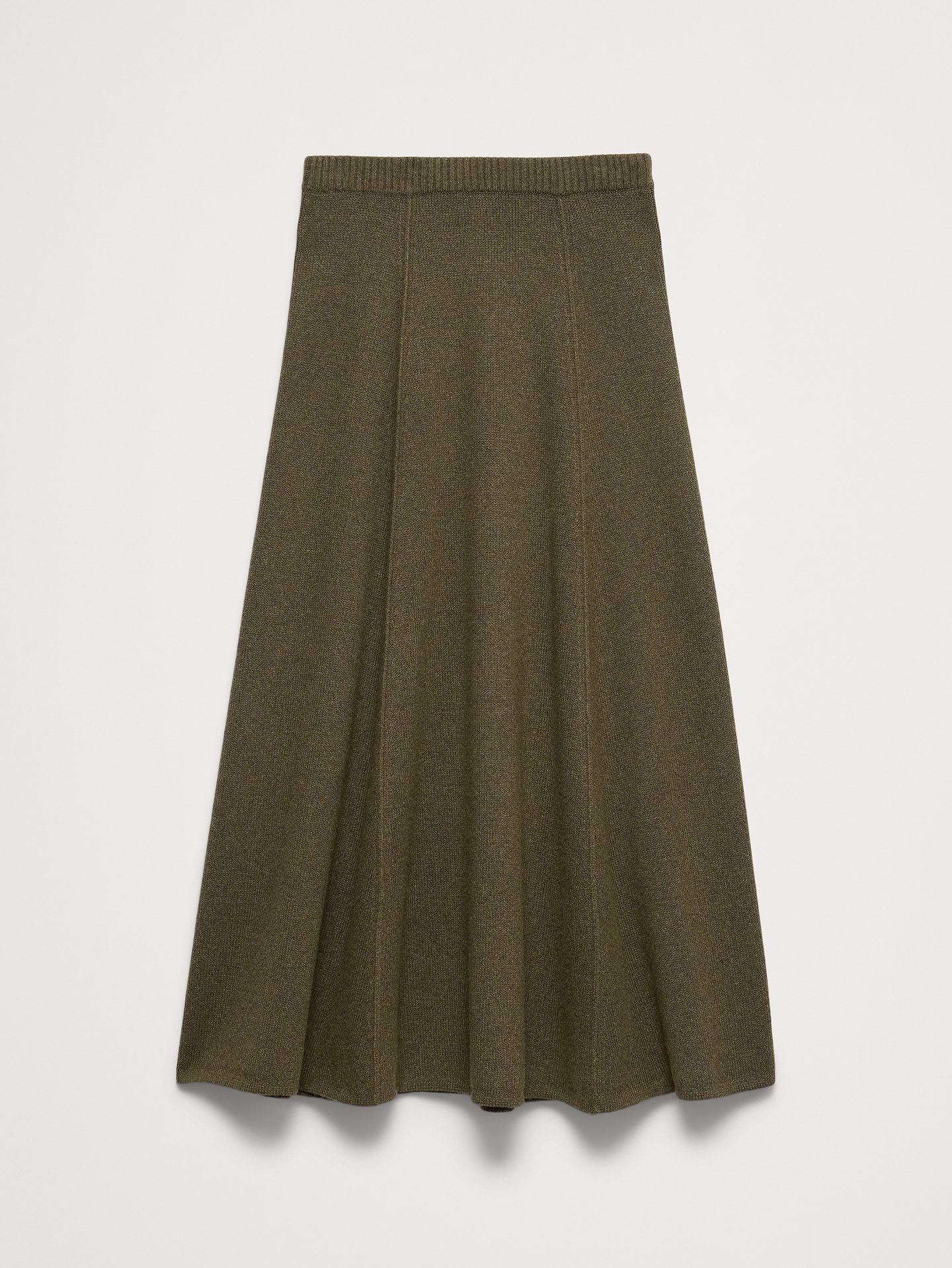 Image 5 of 5, Wool-Cotton Maxi Sweater Skirt