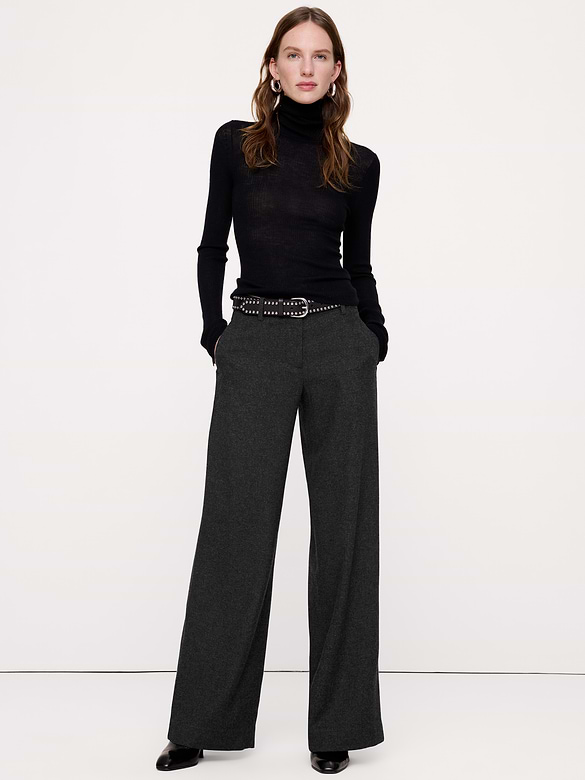 The Everyday Wide-Leg Pant in Italian Flannel