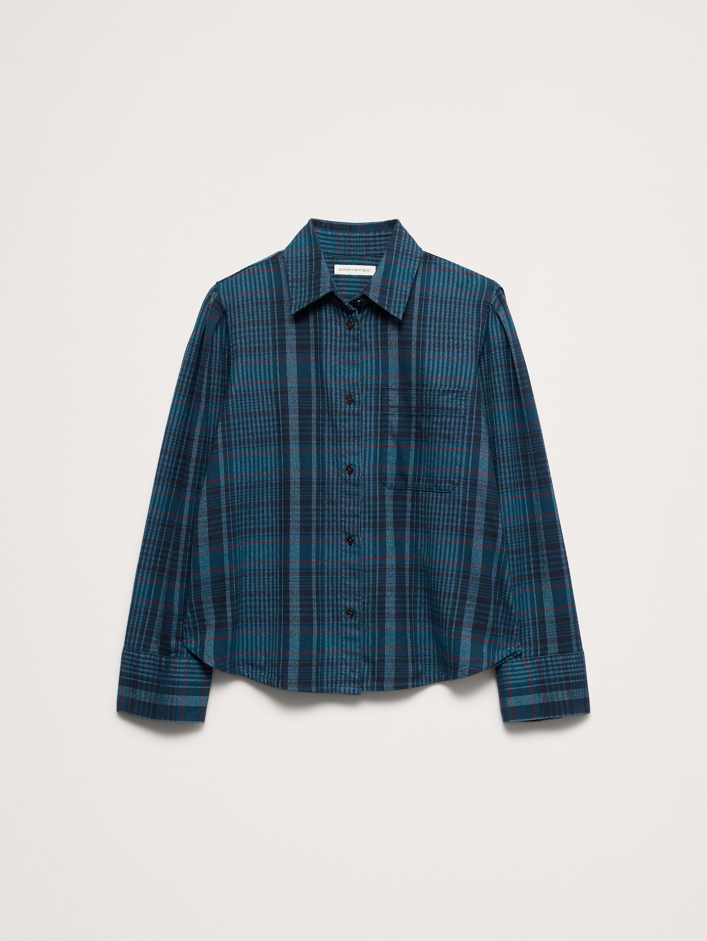 Image 4 of 4, Relaxed Flannel Utility Shirt