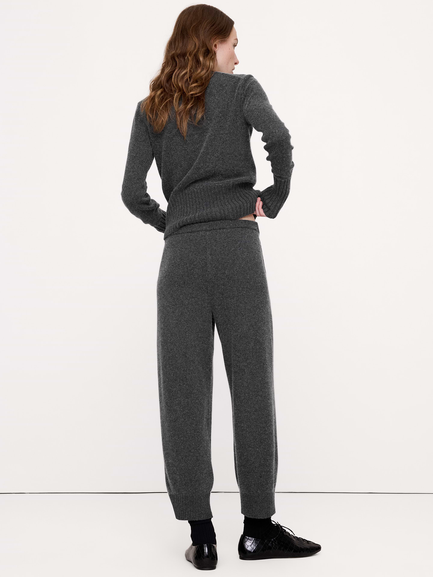 Image 2 of 4, Merino-Cotton Barrel Sweater Pant