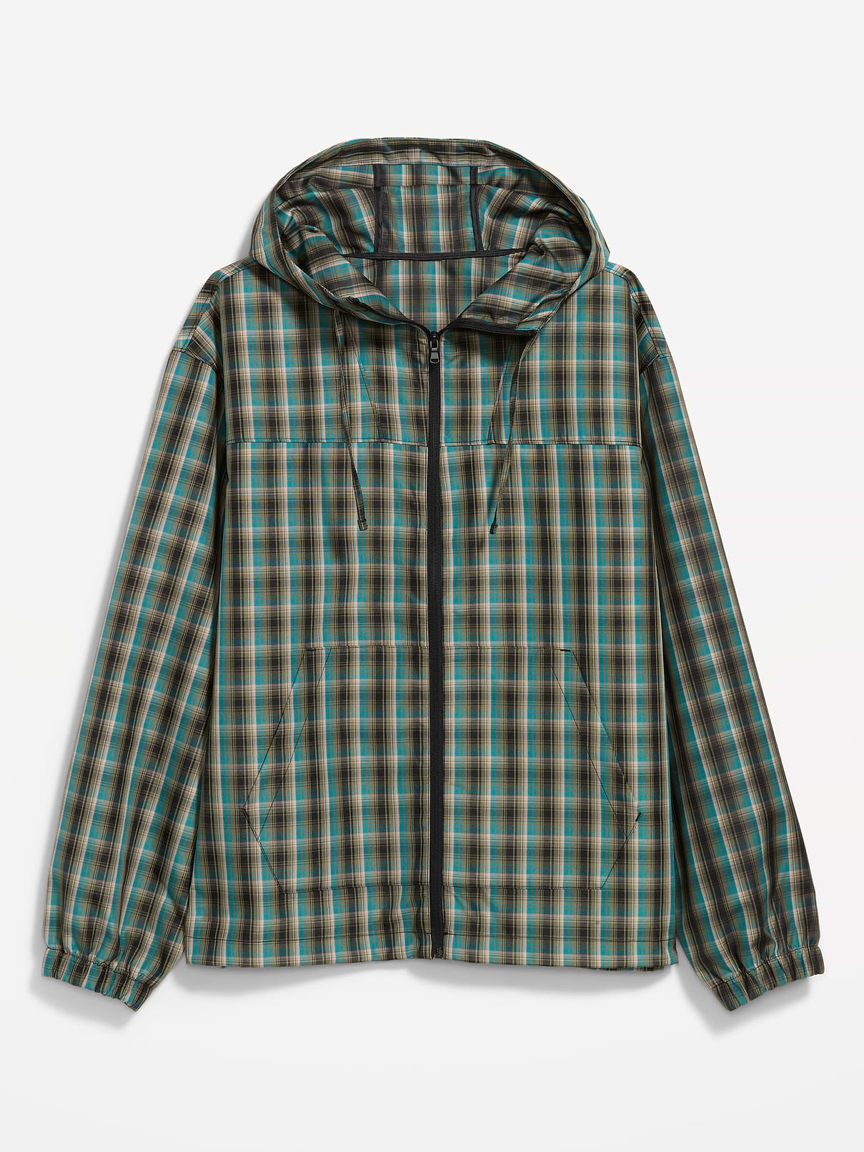 Image 1 of 2, drawstring hood, long sleeves, hand-warming pockets, draw-string hem, Product #1182761