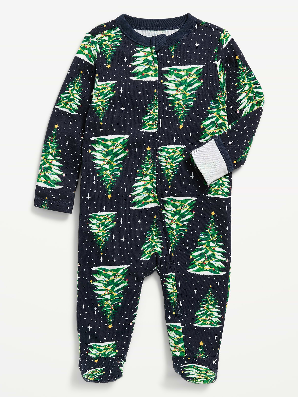 Image 1 of 4, crew neck, long sleeves, fold-over mittens at each sleeve, full-length reversible zipper, sewn-in feet, Product #911241