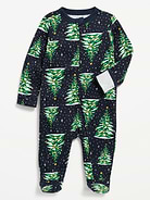 Image 1 of 4, crew neck, long sleeves, fold-over mittens at each sleeve, full-length reversible zipper, sewn-in feet, Product #911241