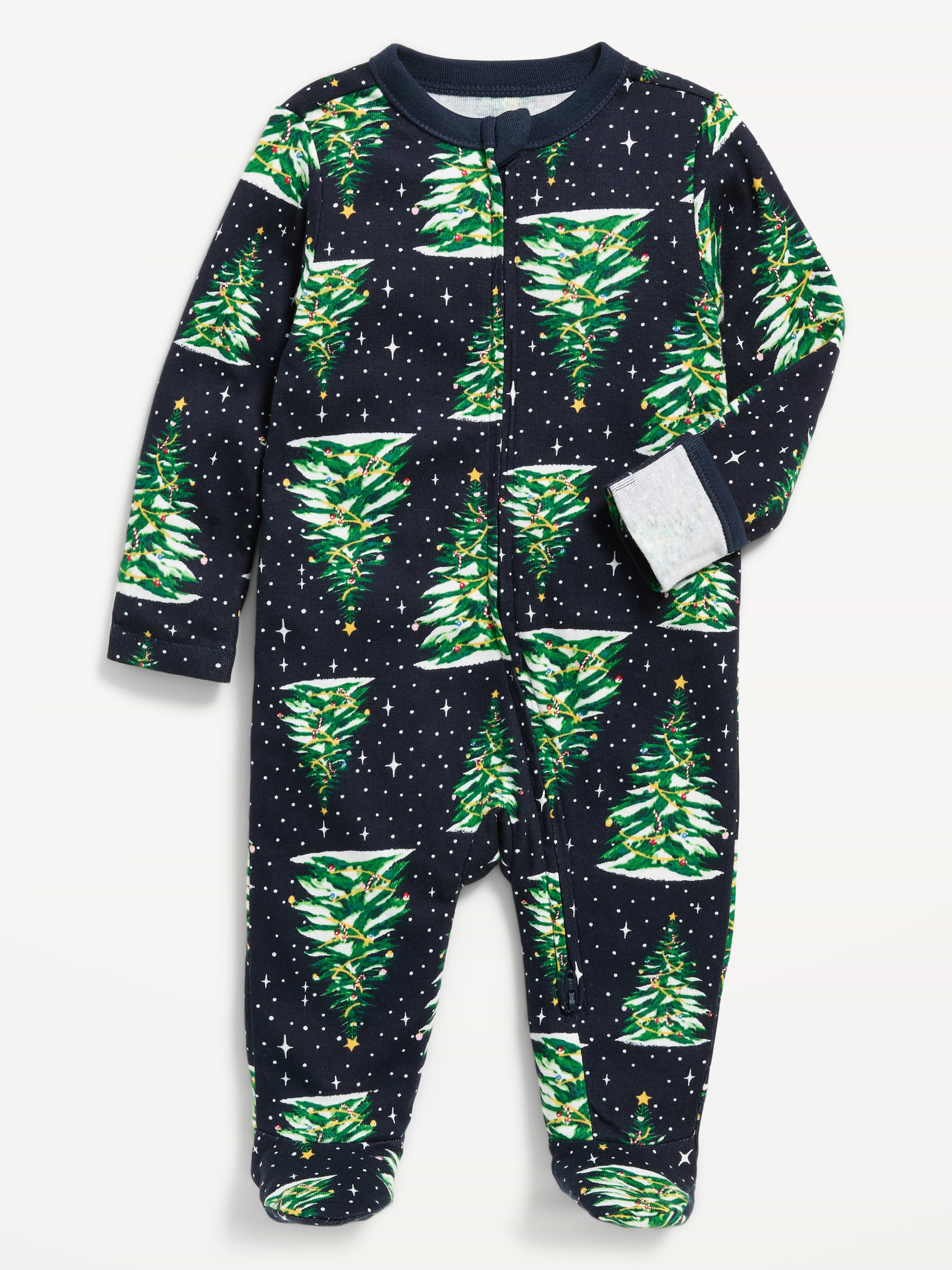 Image 1 of 4, crew neck, long sleeves, fold-over mittens at each sleeve, full-length reversible zipper, sewn-in feet, Product #911241