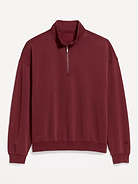 Image 1 of 3, Make your moves in Old Navy Sport's Lived-In Pro: Breathable, premium cotton with lived-in softness., mock neck, long sleeves, drop shoulders, pullover style, Product #907963