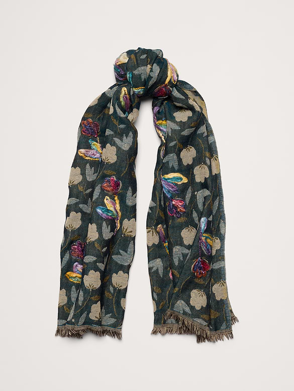 Long Embroidered Scarf by Vismaya