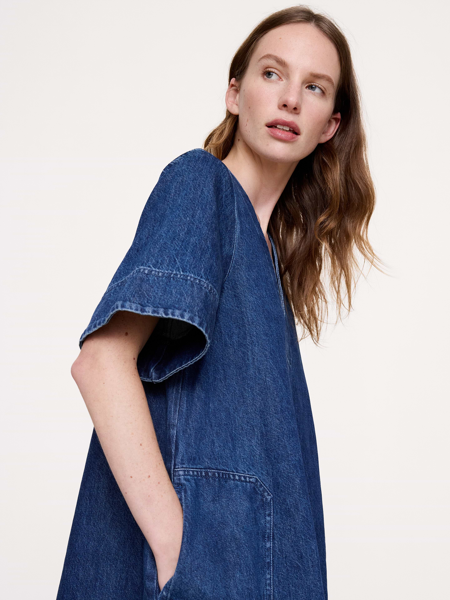Image 4 of 6, Denim Mini Dress