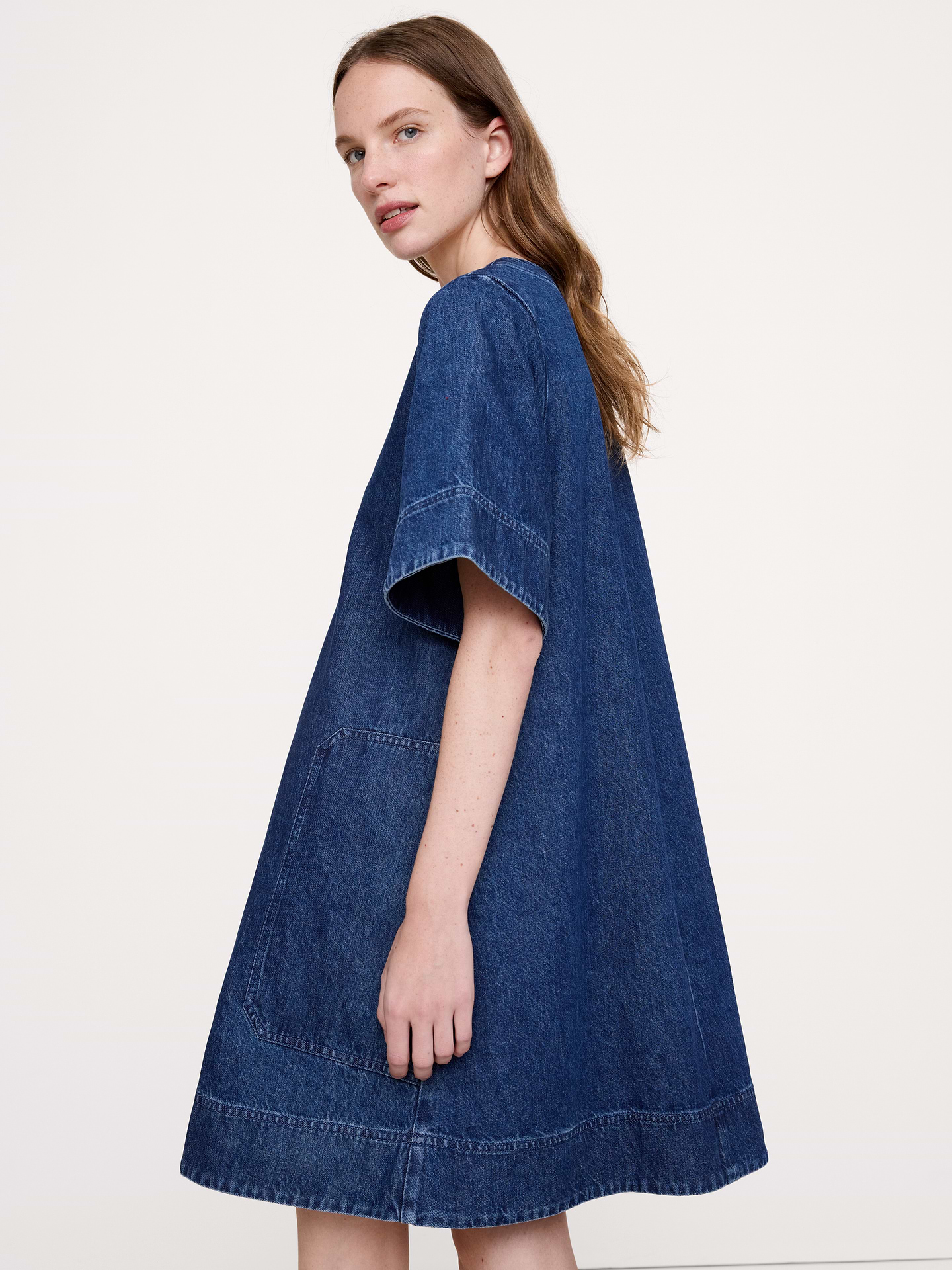 Image 3 of 6, Denim Mini Dress