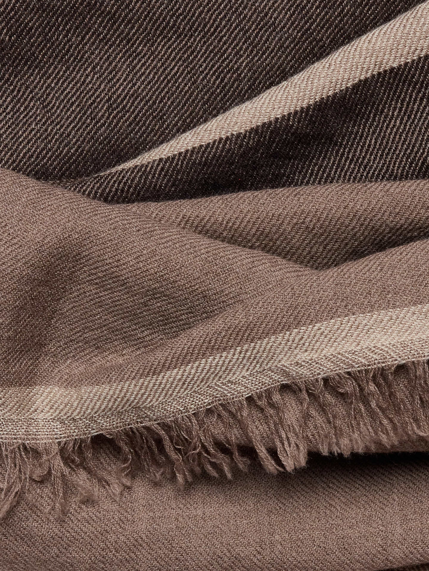 Image 3 of 3, Wool Blanket Scarf with Fringe