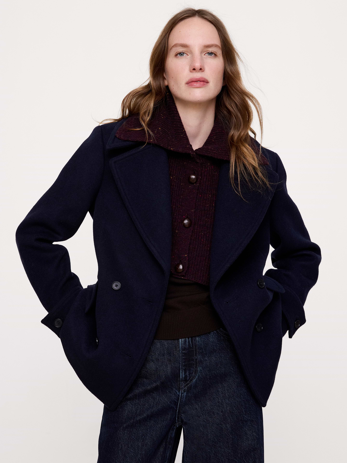 Image 4 of 5, Wool-Cotton Dickie Collar