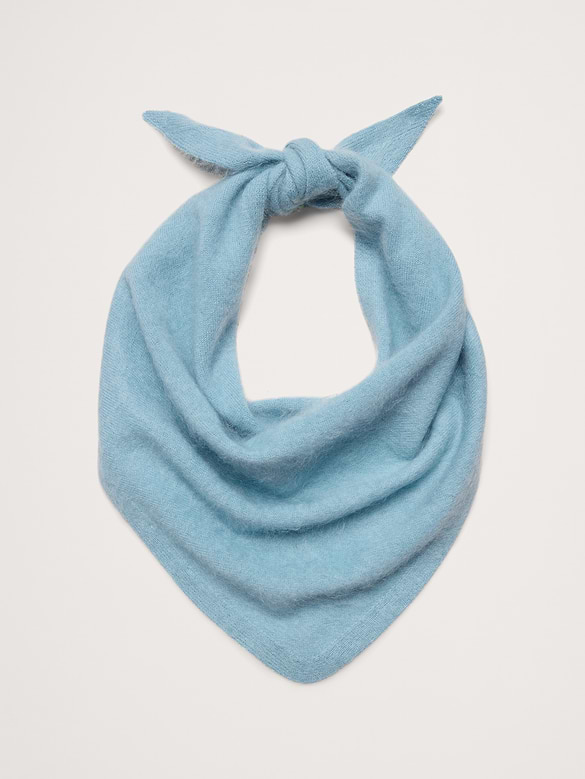 Brushed Wool-Cashmere Triangle Scarf
