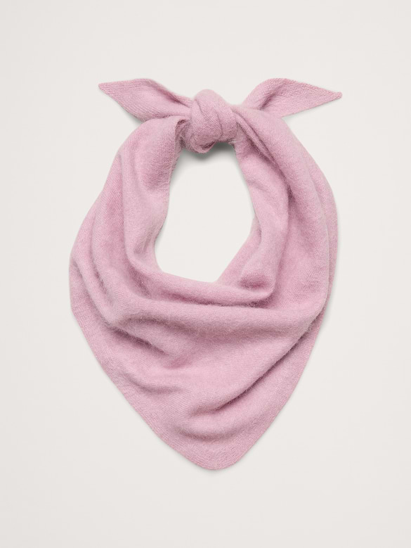 Brushed Wool-Cashmere Triangle Scarf