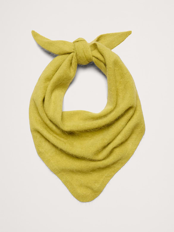 Brushed Wool-Cashmere Triangle Scarf