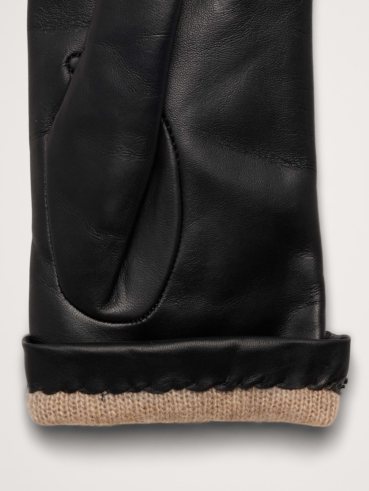 Image 3 of 3, Italian Leather Cashmere-Lined Gloves