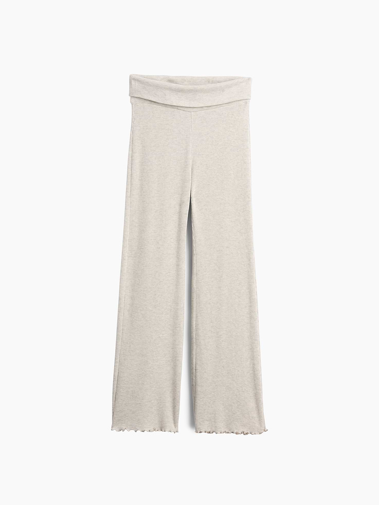 Image 2 de 5, Legging évasé gaufré à taille rabattable pour Enfant