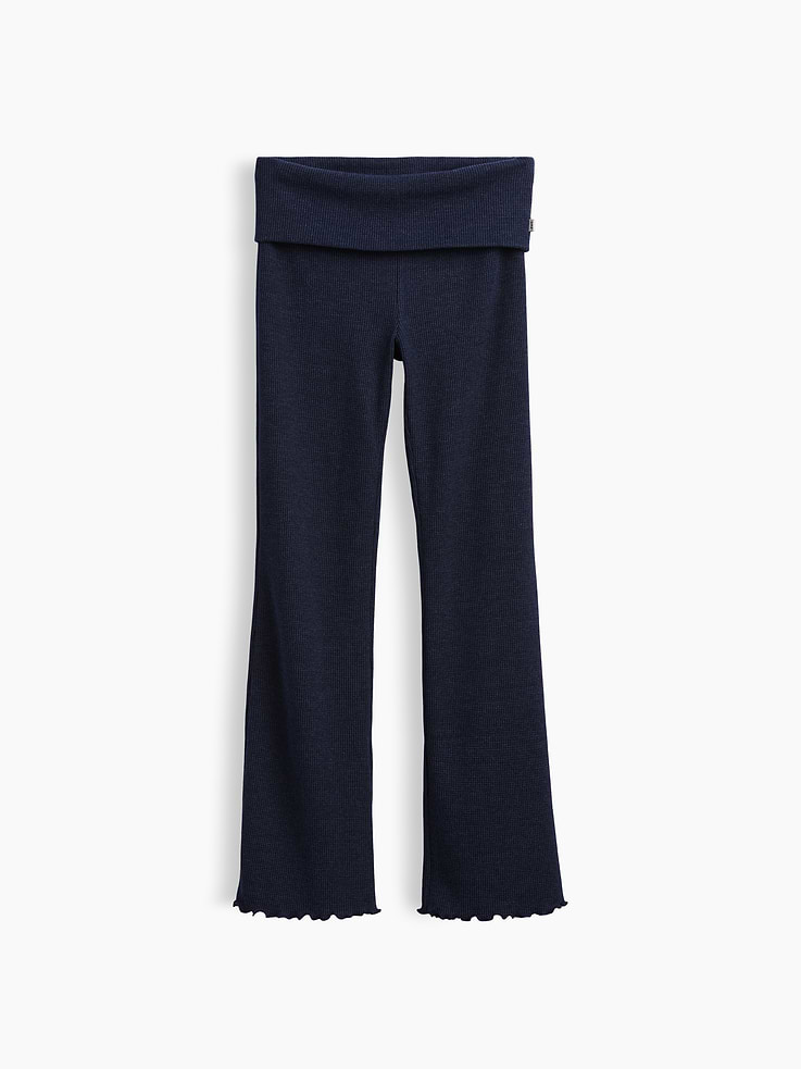 Image 2 de 5, Legging évasé gaufré à taille rabattable pour Enfant