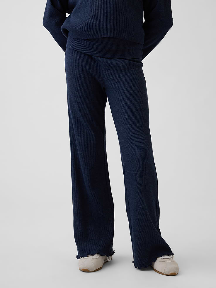 Image 3 de 5, Legging évasé gaufré à taille rabattable pour Enfant