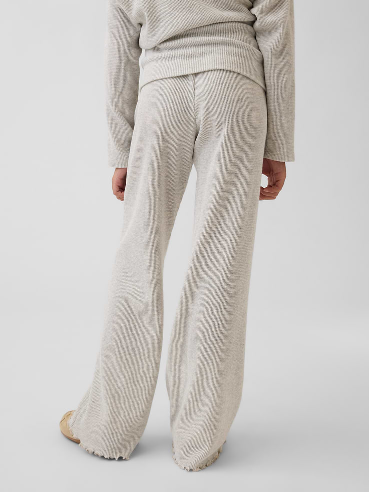 Image 4 de 5, Legging évasé gaufré à taille rabattable pour Enfant
