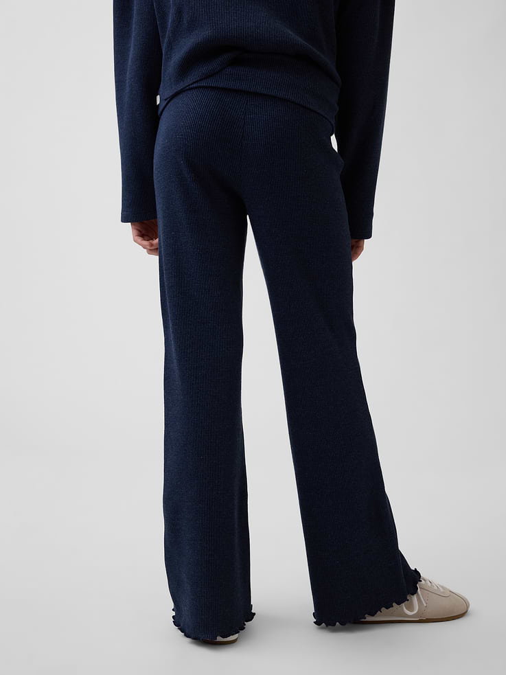 Image 4 de 5, Legging évasé gaufré à taille rabattable pour Enfant