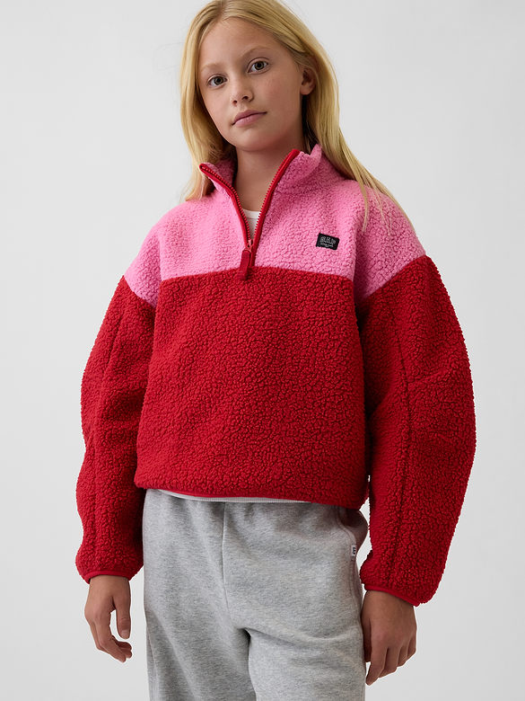 Kids Sherpa Quarter-Zip Pullover