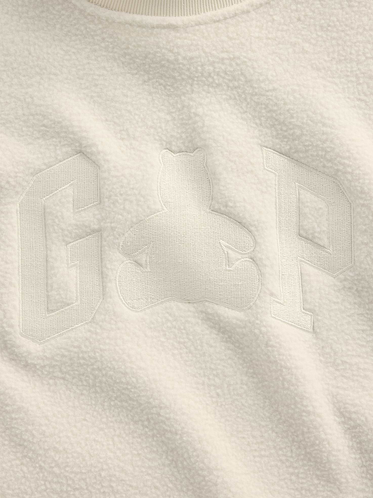 Image 2 of 4, Kids Sherpa Oversized Mockneck Logo Sweatshirt