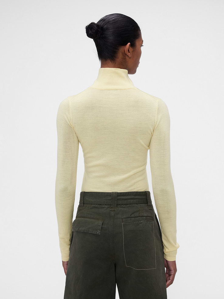 Image 3 of 6, Gap × Victoria Beckham Merino Turtleneck Sweater