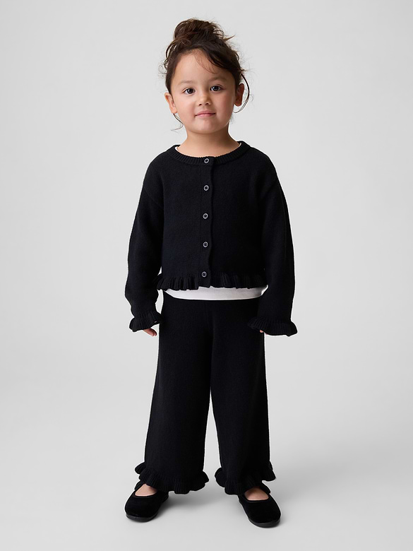 CashSoft Ruffle Wide-Leg Pants