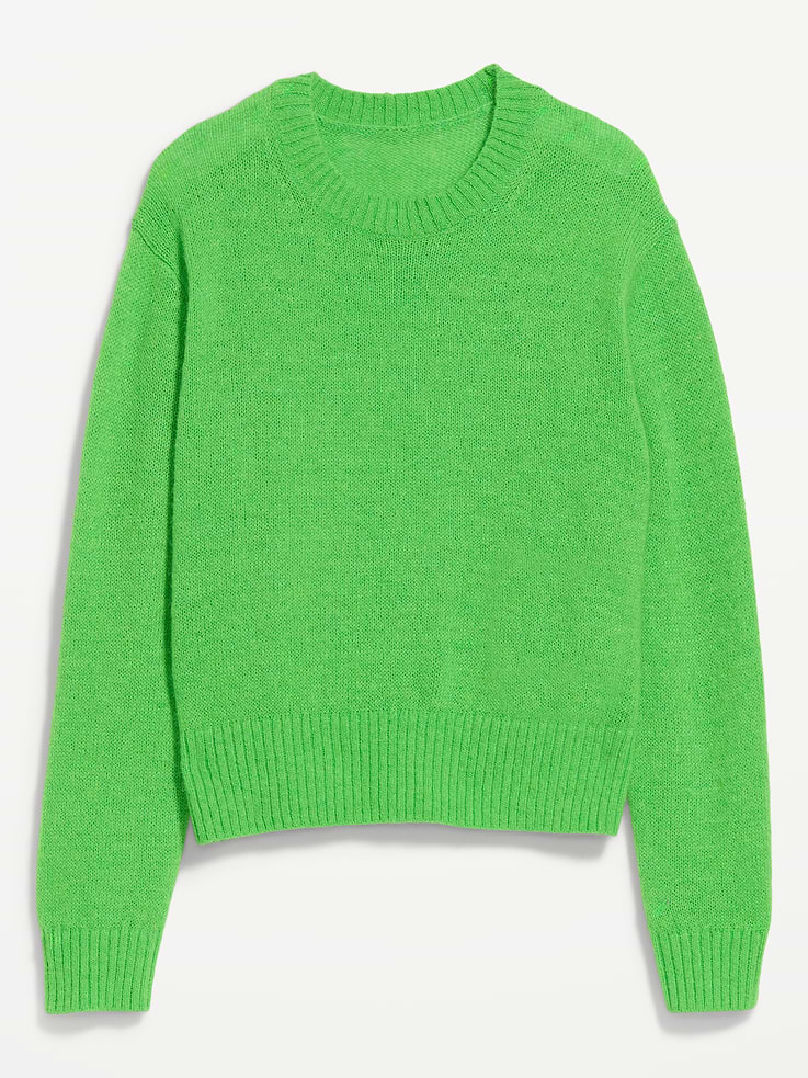 Image 4 of 5, Shrunken Cozy Crew-Neck Sweater