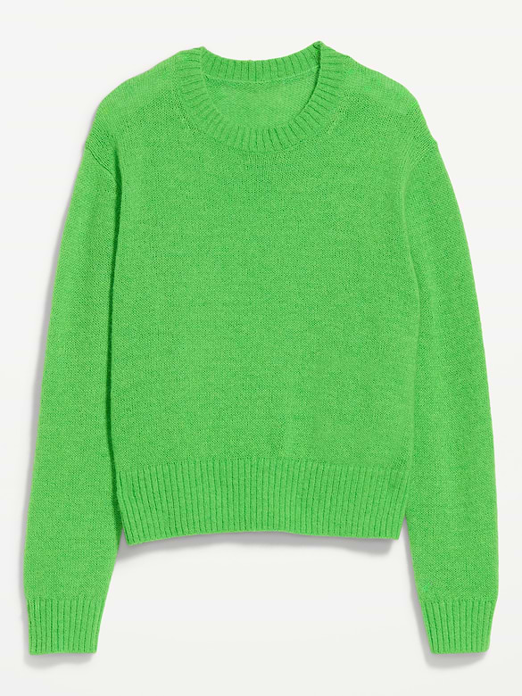 Shrunken Cozy Crew-Neck Sweater