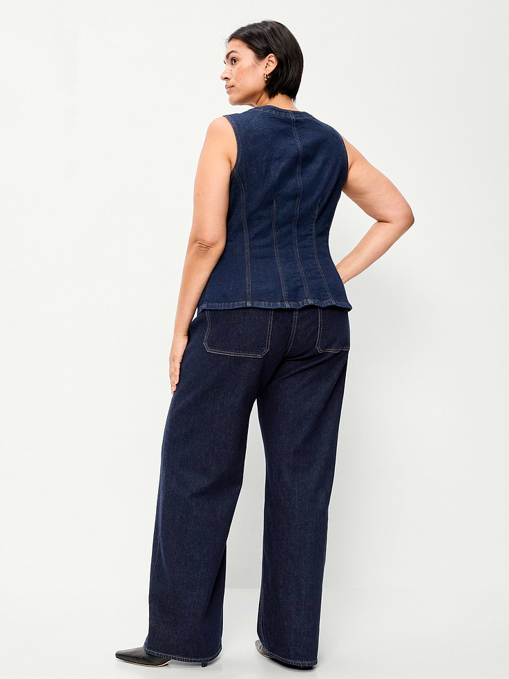 Image 11 of 11, Extra High-Waisted Wide-Leg Jeans