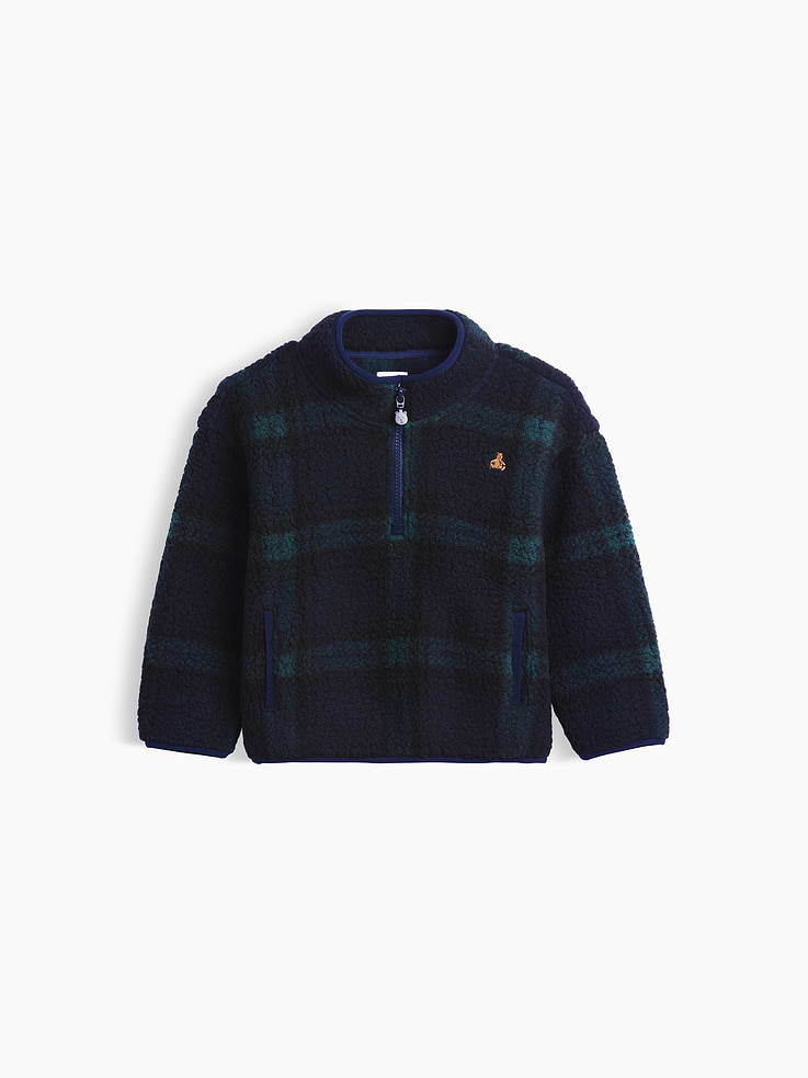 Image 2 of 4, Baby & Toddler Sherpa Quarter-Zip Pullover