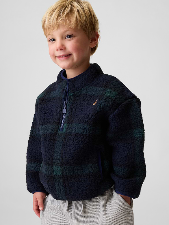 Baby & Toddler Sherpa Quarter-Zip Pullover